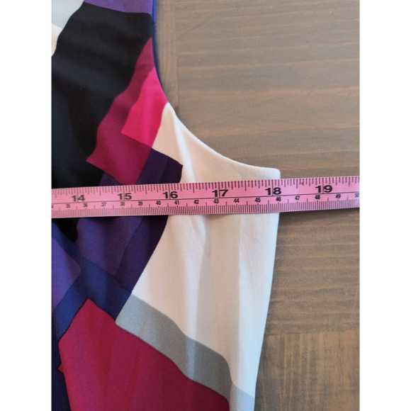 Calvin Klein Sleeveless Blouse Women's Size PL Multicolor Stretch Knit Top - Picture 12 of 15